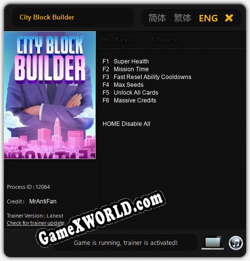 City Block Builder: Трейнер +6 [v1.8]