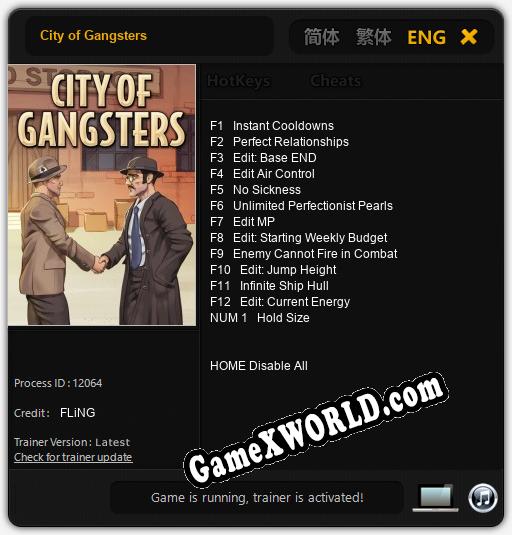 City of Gangsters: Трейнер +13 [v1.4]