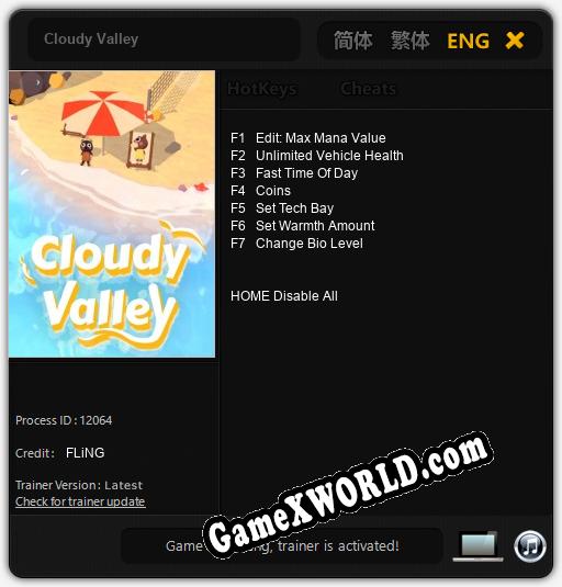 Cloudy Valley: Читы, Трейнер +7 [FLiNG]