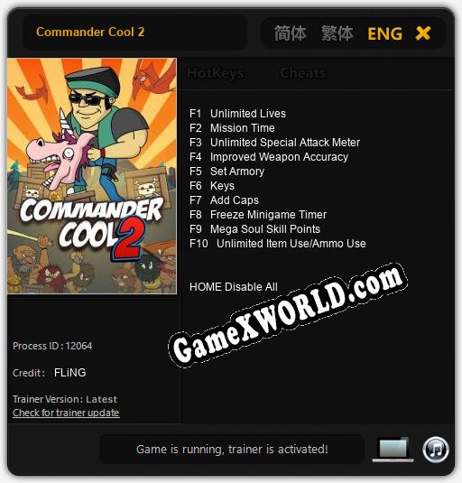 Commander Cool 2: Читы, Трейнер +10 [FLiNG]