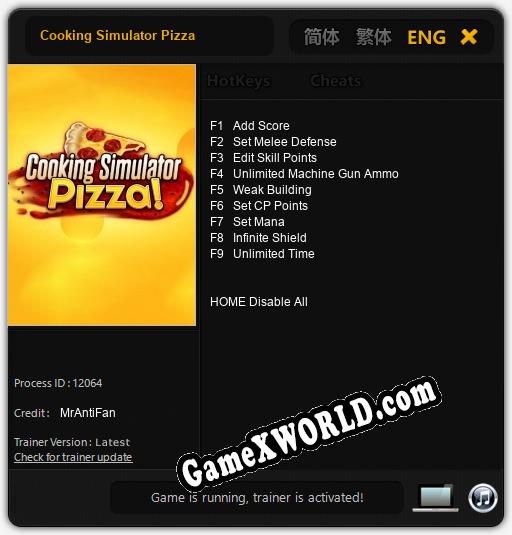 Трейнер для Cooking Simulator Pizza [v1.0.6]