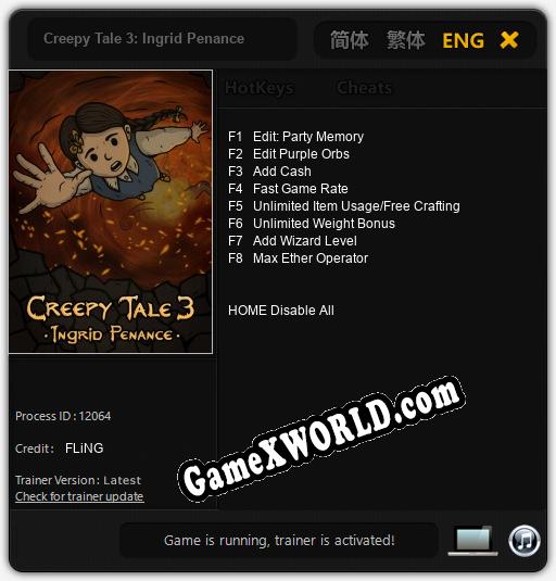Creepy Tale 3: Ingrid Penance: Читы, Трейнер +8 [FLiNG]