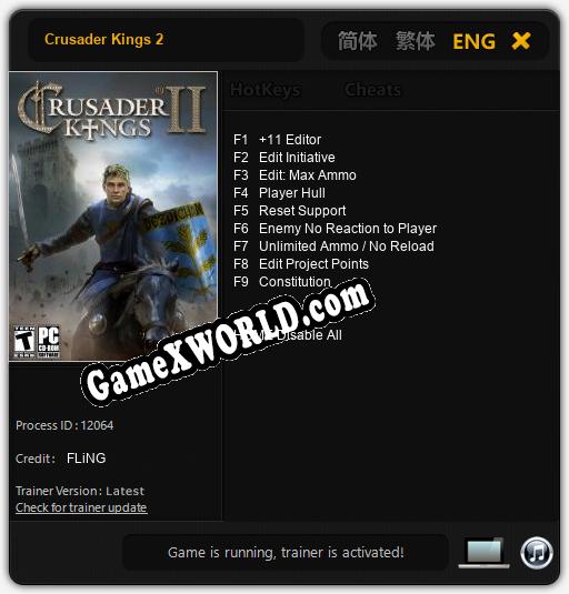 Crusader Kings 2: ТРЕЙНЕР И ЧИТЫ (V1.0.36)