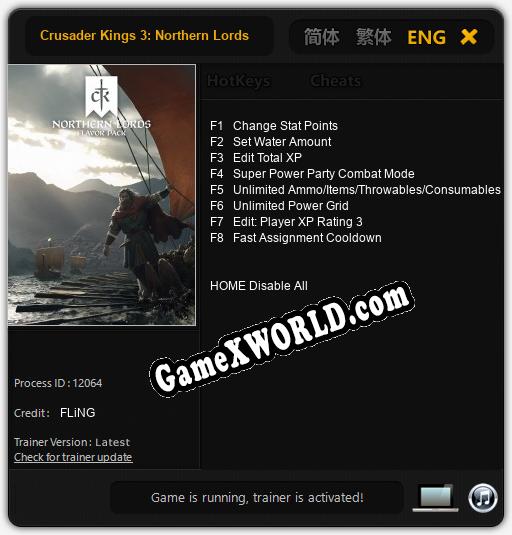 Crusader Kings 3: Northern Lords: Читы, Трейнер +8 [FLiNG]