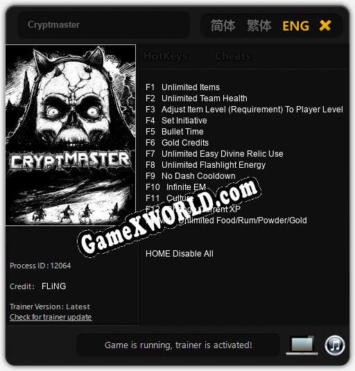 Cryptmaster: Читы, Трейнер +13 [FLiNG]