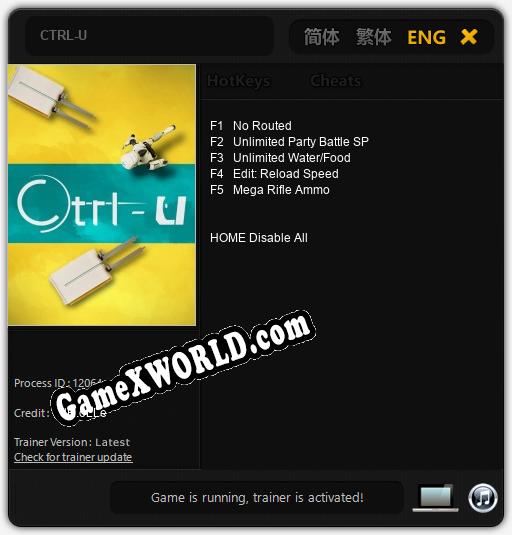 Трейнер для CTRL-U [v1.0.8]