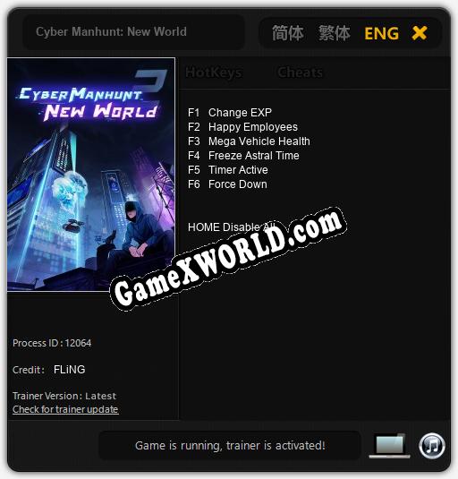 Cyber Manhunt: New World: Трейнер +6 [v1.6]