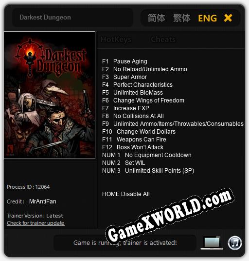Darkest Dungeon: Читы, Трейнер +15 [MrAntiFan]