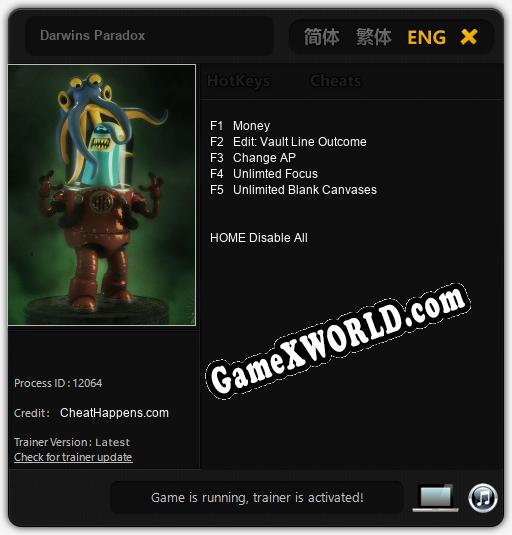 Darwins Paradox: ТРЕЙНЕР И ЧИТЫ (V1.0.20)