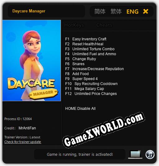 Daycare Manager: ТРЕЙНЕР И ЧИТЫ (V1.0.58)