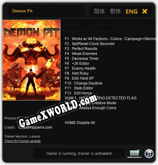 Demon Pit: ТРЕЙНЕР И ЧИТЫ (V1.0.70)