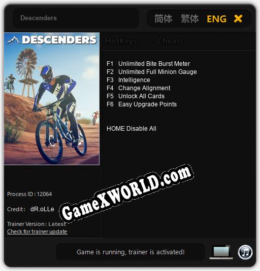 Descenders: Читы, Трейнер +6 [dR.oLLe]