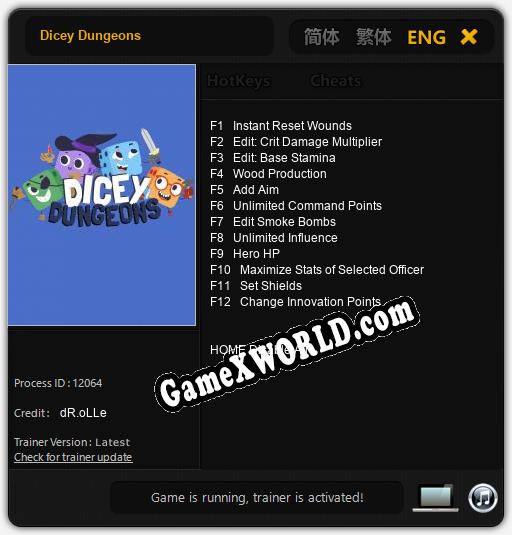 Dicey Dungeons: Трейнер +12 [v1.1]