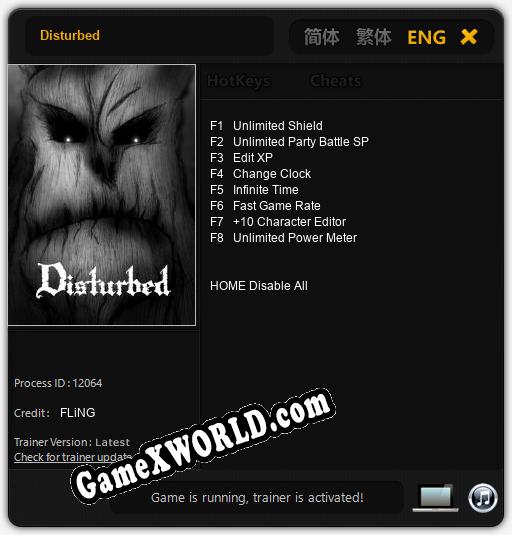 Disturbed: Трейнер +8 [v1.1]
