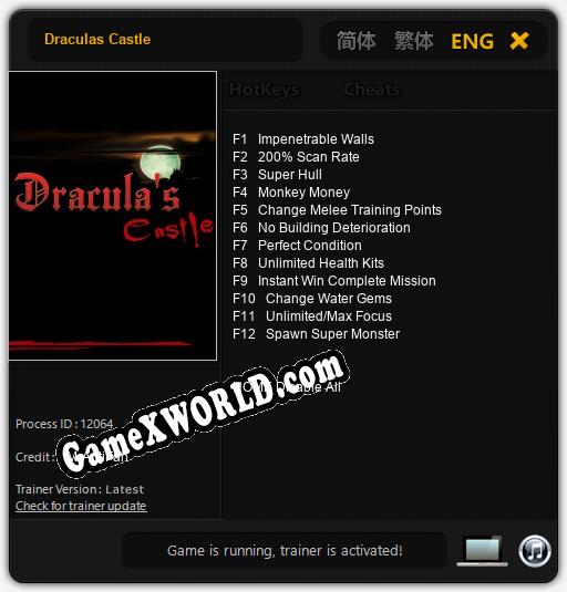 Трейнер для Draculas Castle [v1.0.8]