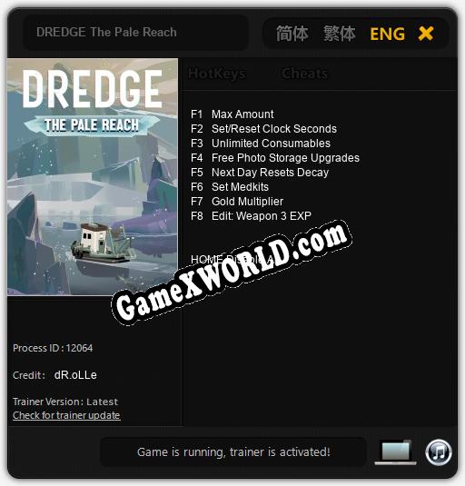 DREDGE The Pale Reach: Трейнер +8 [v1.3]