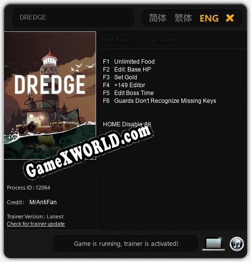 Трейнер для DREDGE [v1.0.9]