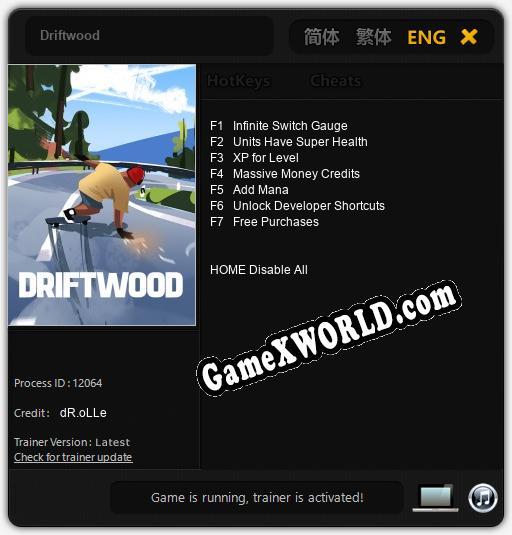 Driftwood: Читы, Трейнер +7 [dR.oLLe]