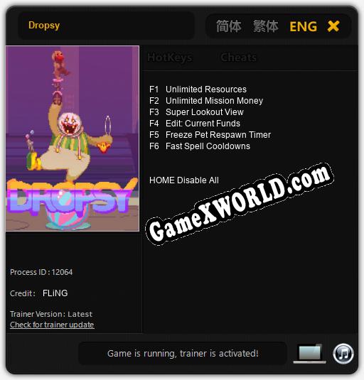 Dropsy: ТРЕЙНЕР И ЧИТЫ (V1.0.96)