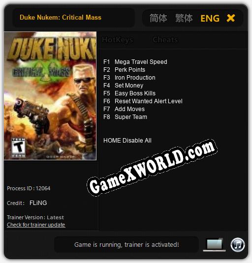 Duke Nukem: Critical Mass: ТРЕЙНЕР И ЧИТЫ (V1.0.71)