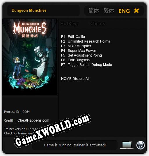 Dungeon Munchies: ТРЕЙНЕР И ЧИТЫ (V1.0.57)