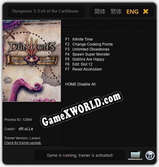 Dungeons 3: Evil of the Caribbean: Трейнер +7 [v1.9]