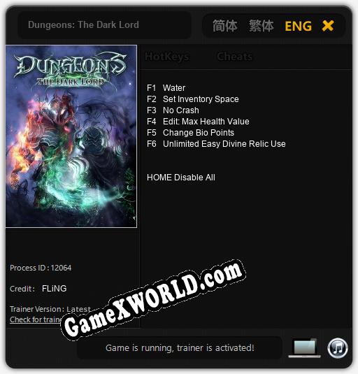 Dungeons: The Dark Lord: ТРЕЙНЕР И ЧИТЫ (V1.0.86)