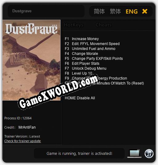 Dustgrave: Трейнер +10 [v1.1]