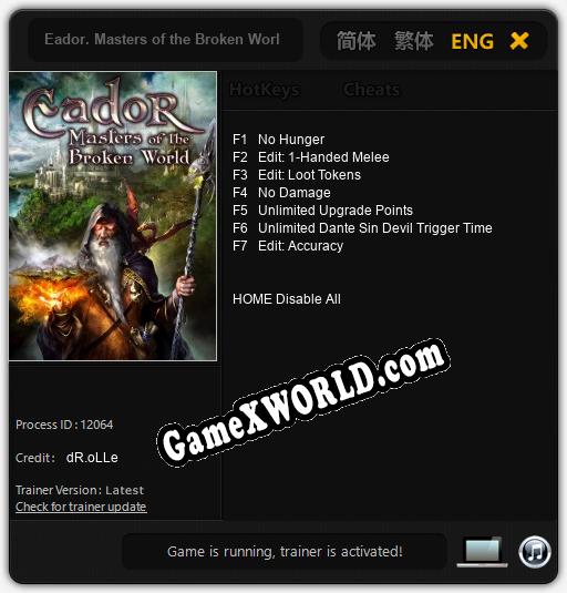 Eador. Masters of the Broken World: Читы, Трейнер +7 [dR.oLLe]