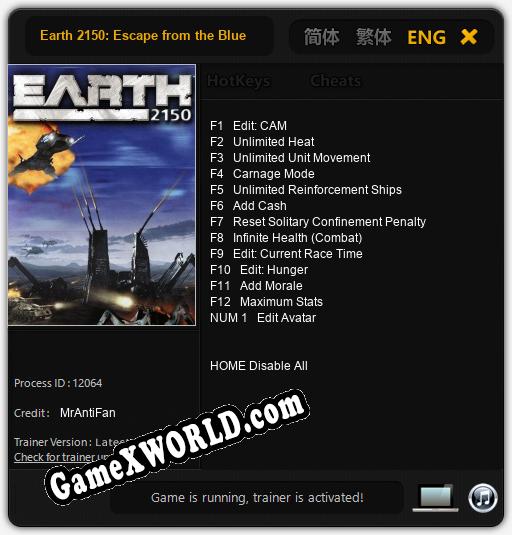 Earth 2150: Escape from the Blue Planet: Трейнер +13 [v1.2]