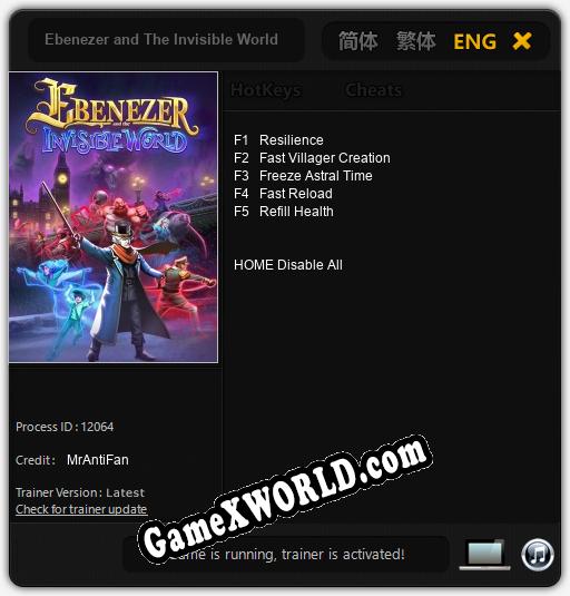 Ebenezer and The Invisible World: Трейнер +5 [v1.8]