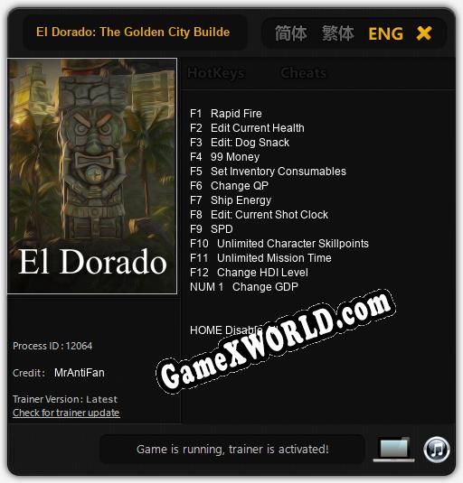 El Dorado: The Golden City Builder: ТРЕЙНЕР И ЧИТЫ (V1.0.30)