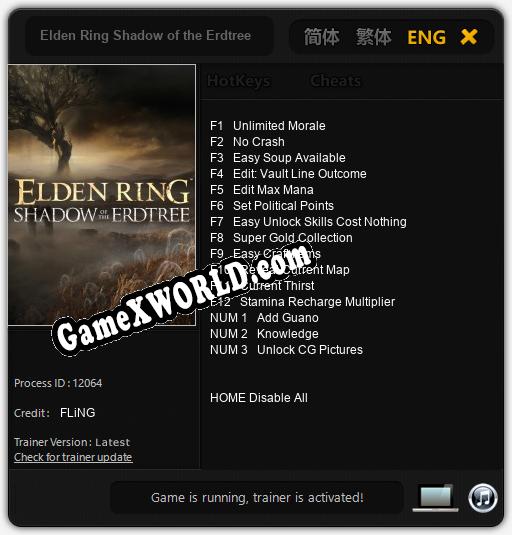 Elden Ring Shadow of the Erdtree: Читы, Трейнер +15 [FLiNG]