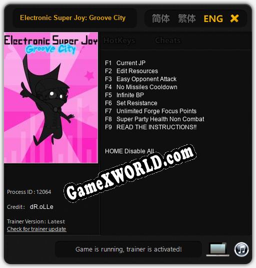 Electronic Super Joy: Groove City: Трейнер +9 [v1.7]