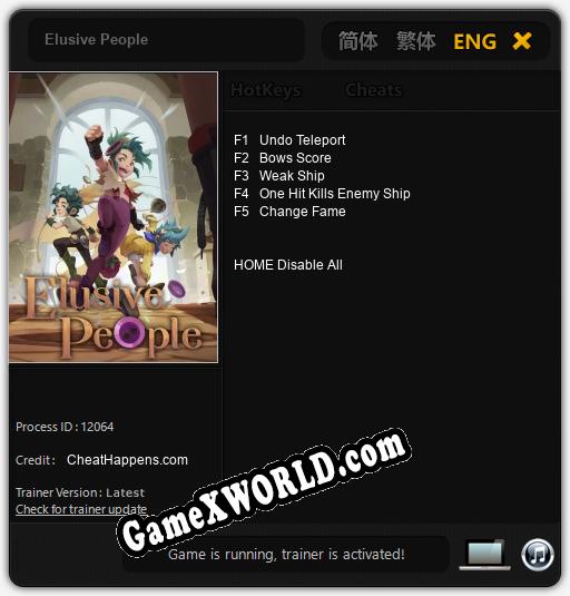 Elusive People: Трейнер +5 [v1.3]