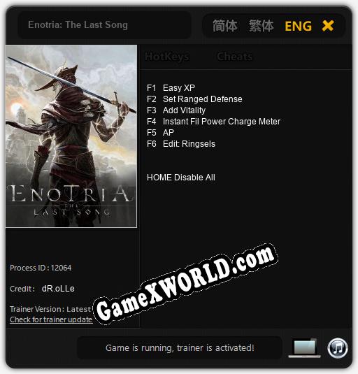 Enotria: The Last Song: ТРЕЙНЕР И ЧИТЫ (V1.0.94)