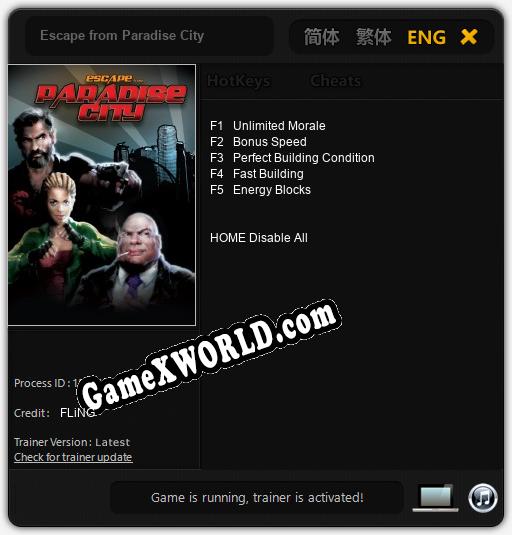 Escape from Paradise City: Трейнер +5 [v1.6]