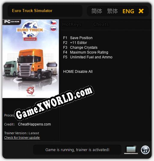 Euro Truck Simulator: Трейнер +5 [v1.3]