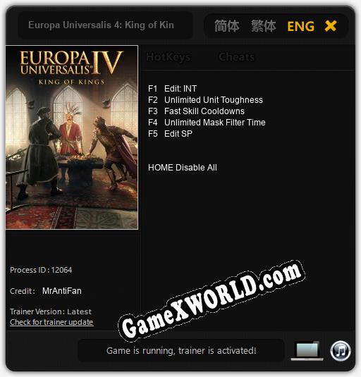 Europa Universalis 4: King of Kings: Читы, Трейнер +5 [MrAntiFan]