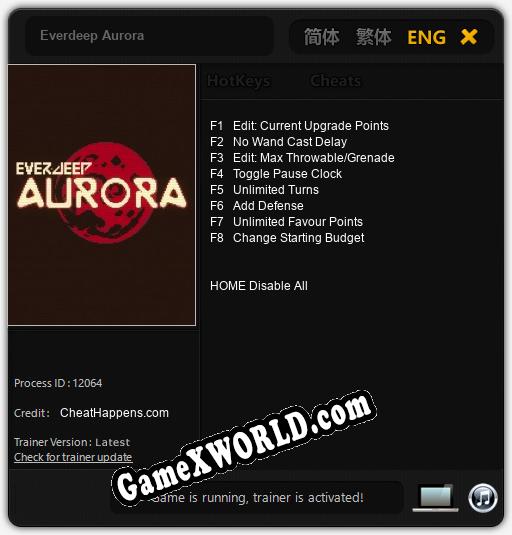 Трейнер для Everdeep Aurora [v1.0.2]