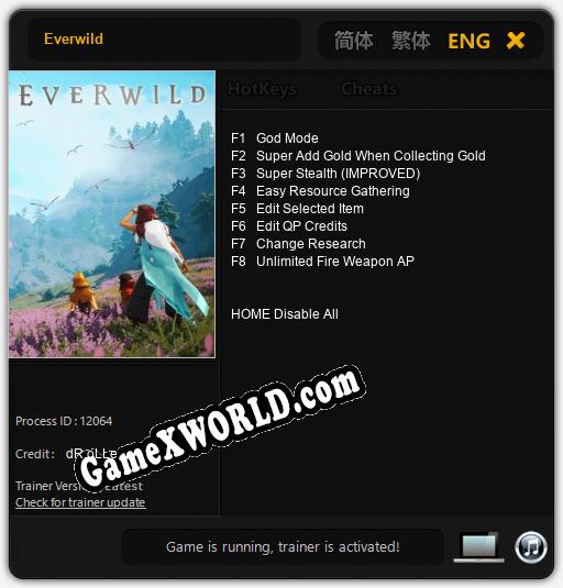 Everwild: Трейнер +8 [v1.2]