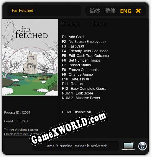 Far Fetched: Трейнер +14 [v1.8]