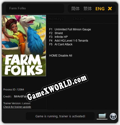 Farm Folks: Трейнер +5 [v1.7]