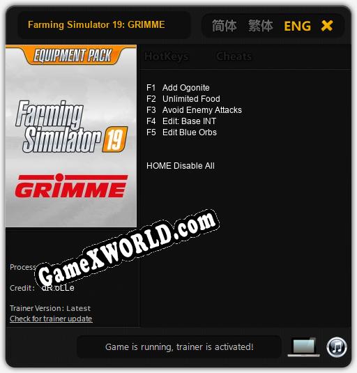 Farming Simulator 19: GRIMME: Читы, Трейнер +5 [dR.oLLe]