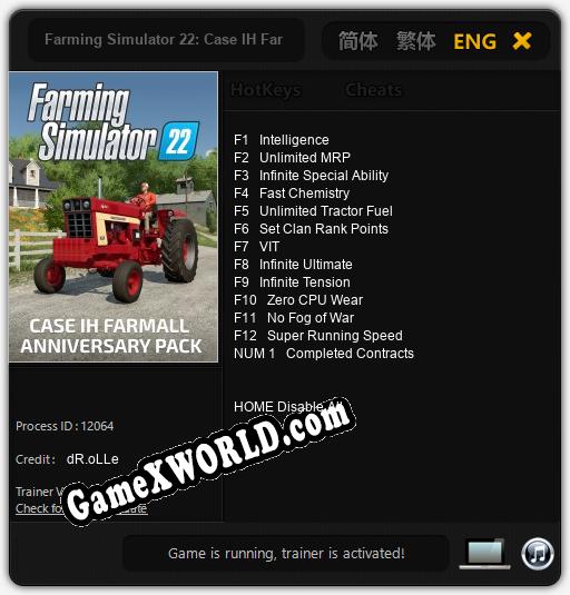 Farming Simulator 22: Case IH Farmall: Читы, Трейнер +13 [dR.oLLe]