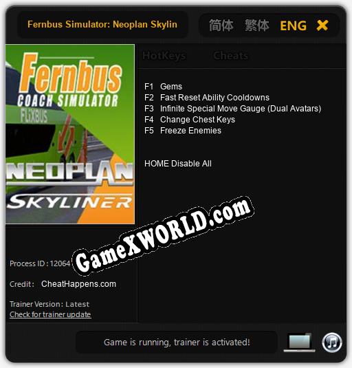 Fernbus Simulator: Neoplan Skyliner: Трейнер +5 [v1.1]