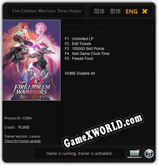 Fire Emblem Warriors: Three Hopes: ТРЕЙНЕР И ЧИТЫ (V1.0.21)