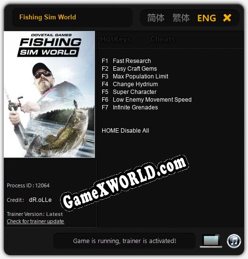Трейнер для Fishing Sim World [v1.0.6]
