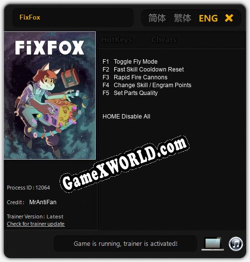 FixFox: Читы, Трейнер +5 [MrAntiFan]