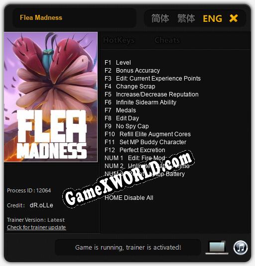 Flea Madness: Трейнер +15 [v1.7]